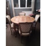 Louis XV style table and 4 chairs