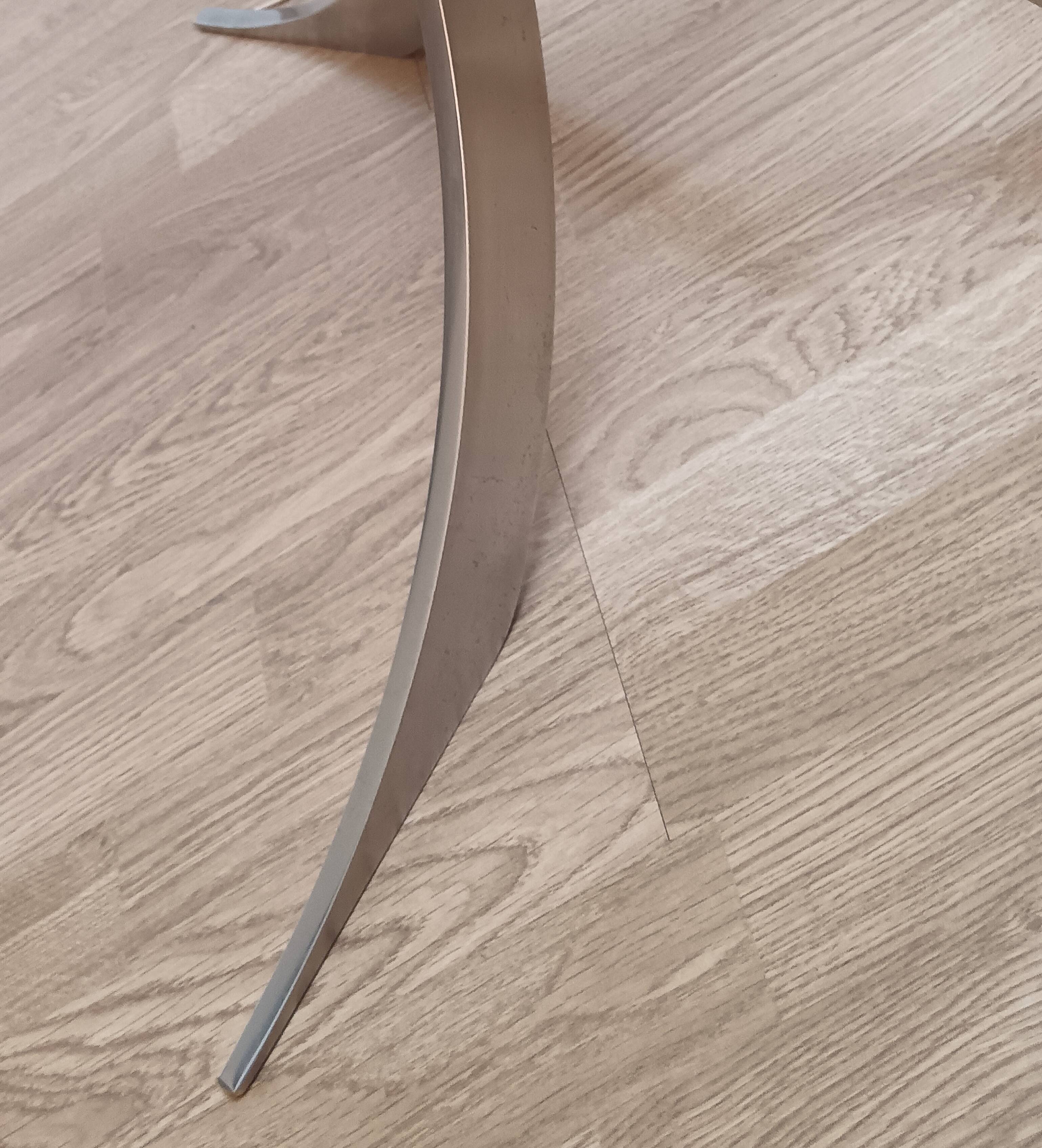 Rare 1970s round glass table