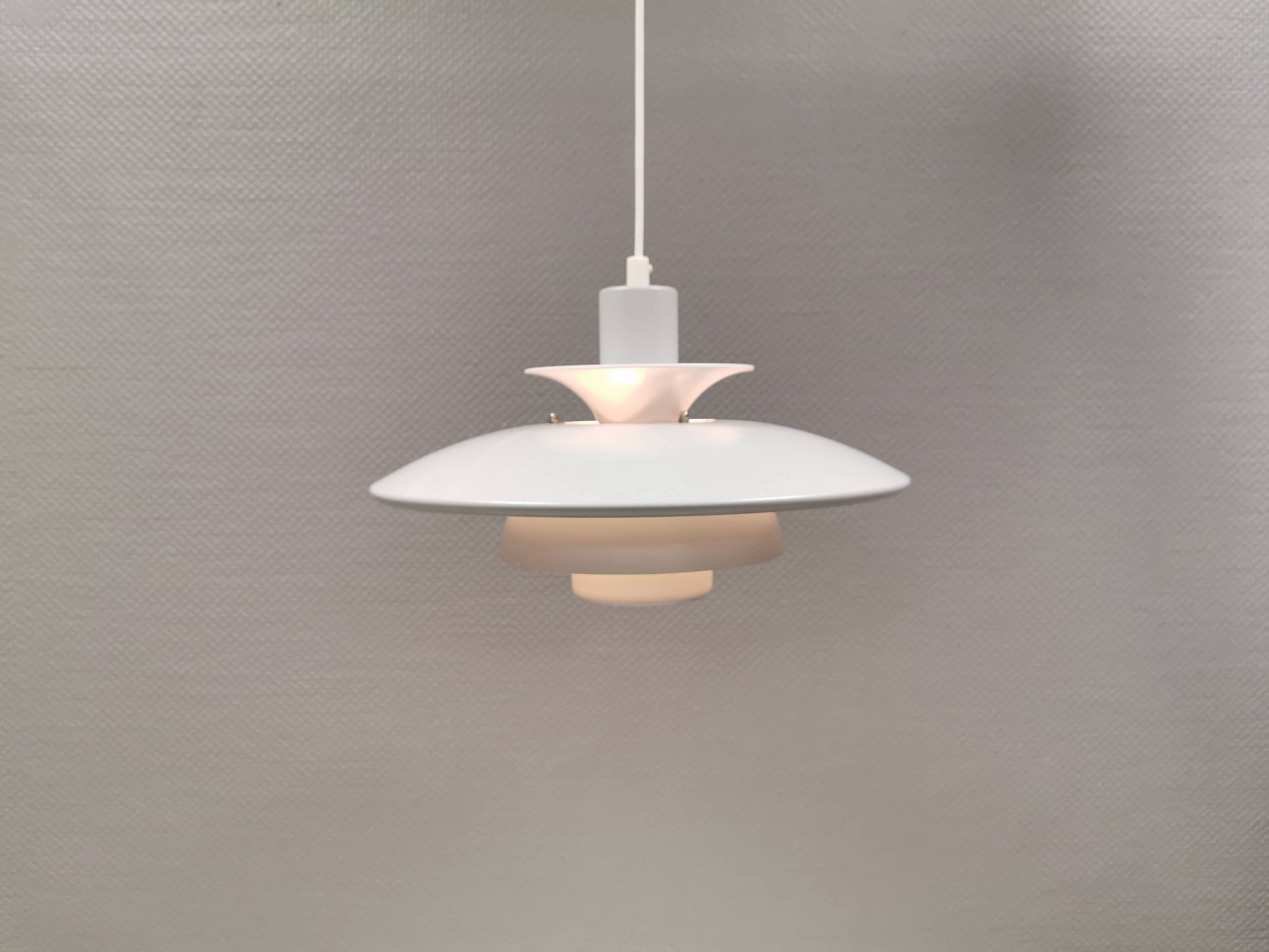 Classic Danish hanging lamp with multiple layers of shades by Lyskaer 1980s