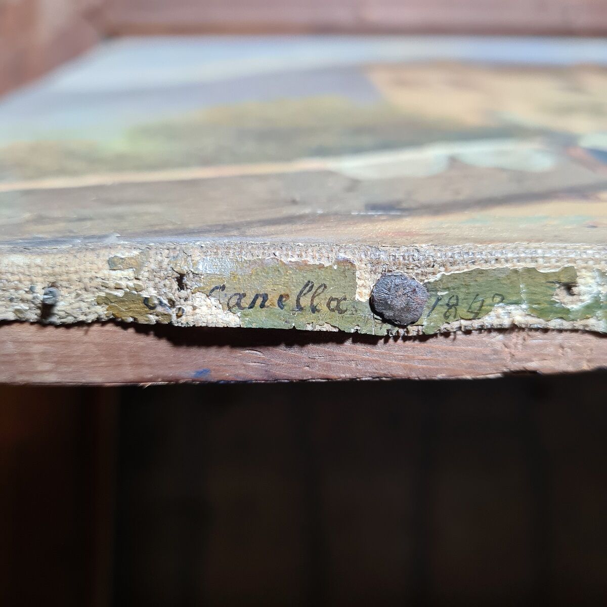 Giuseppe canella (1788 - 1847) italian painting, 1840s