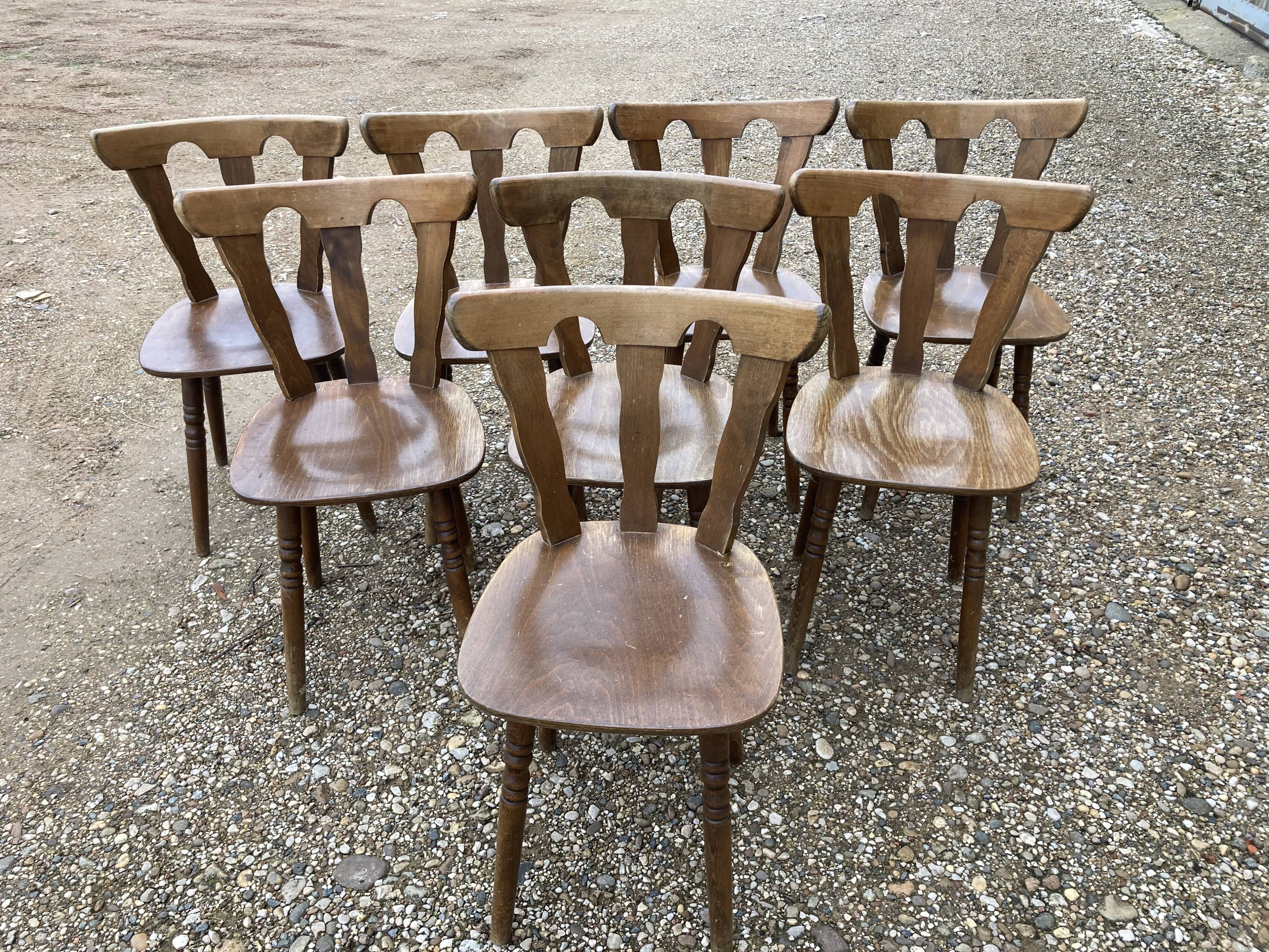 8 mountain wooden chairs
