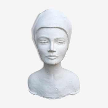 Woman bust in plaster