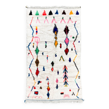 Azilal Moroccan Berber rug with colorful patterns 2.50x1.39m