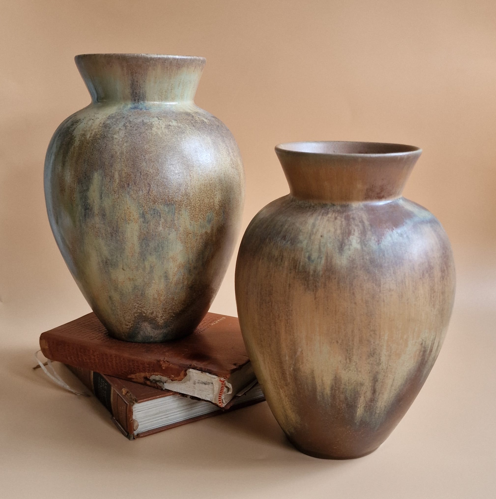 Denbac - Two vases - France - 1920-1949 - Art Deco style ceramics