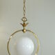 Suspension bronze brass and opaline / vintage