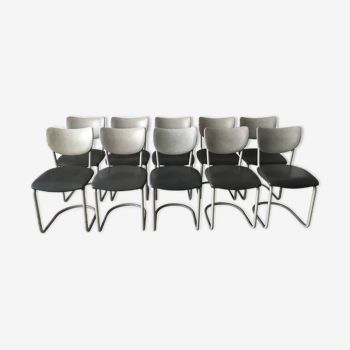 Set of 10 chairs Gebroeders de Wit for Wit Schiedam of model 2011