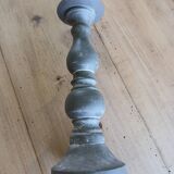 Candle holder in patinated wood