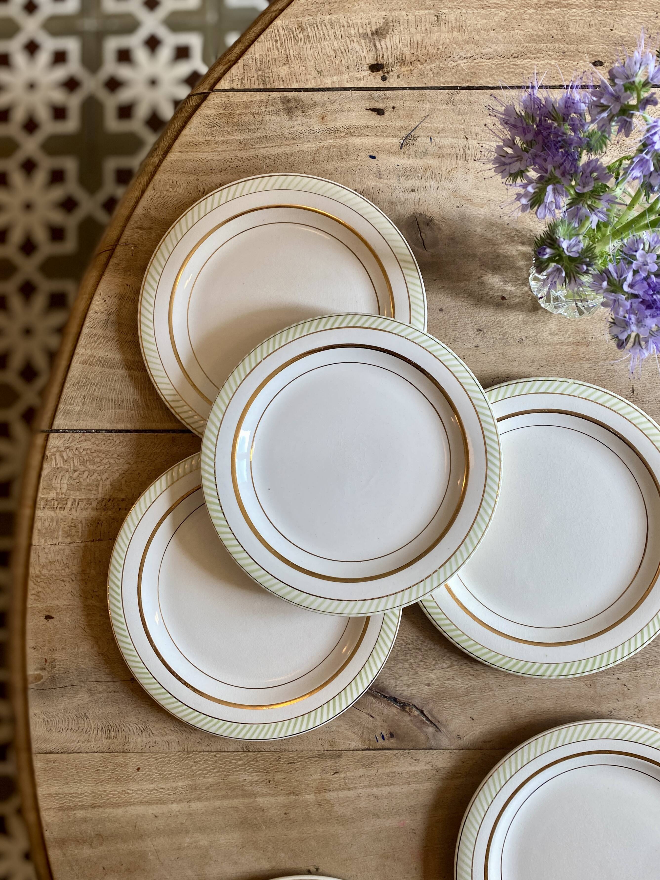 Set of 6 vintage dessert plates Arizona model by Salins