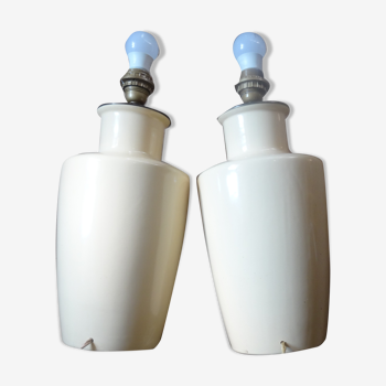 Pair of ceramic lamp legs