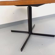 Grande table basse ronde style scandinave vintage modulable en table