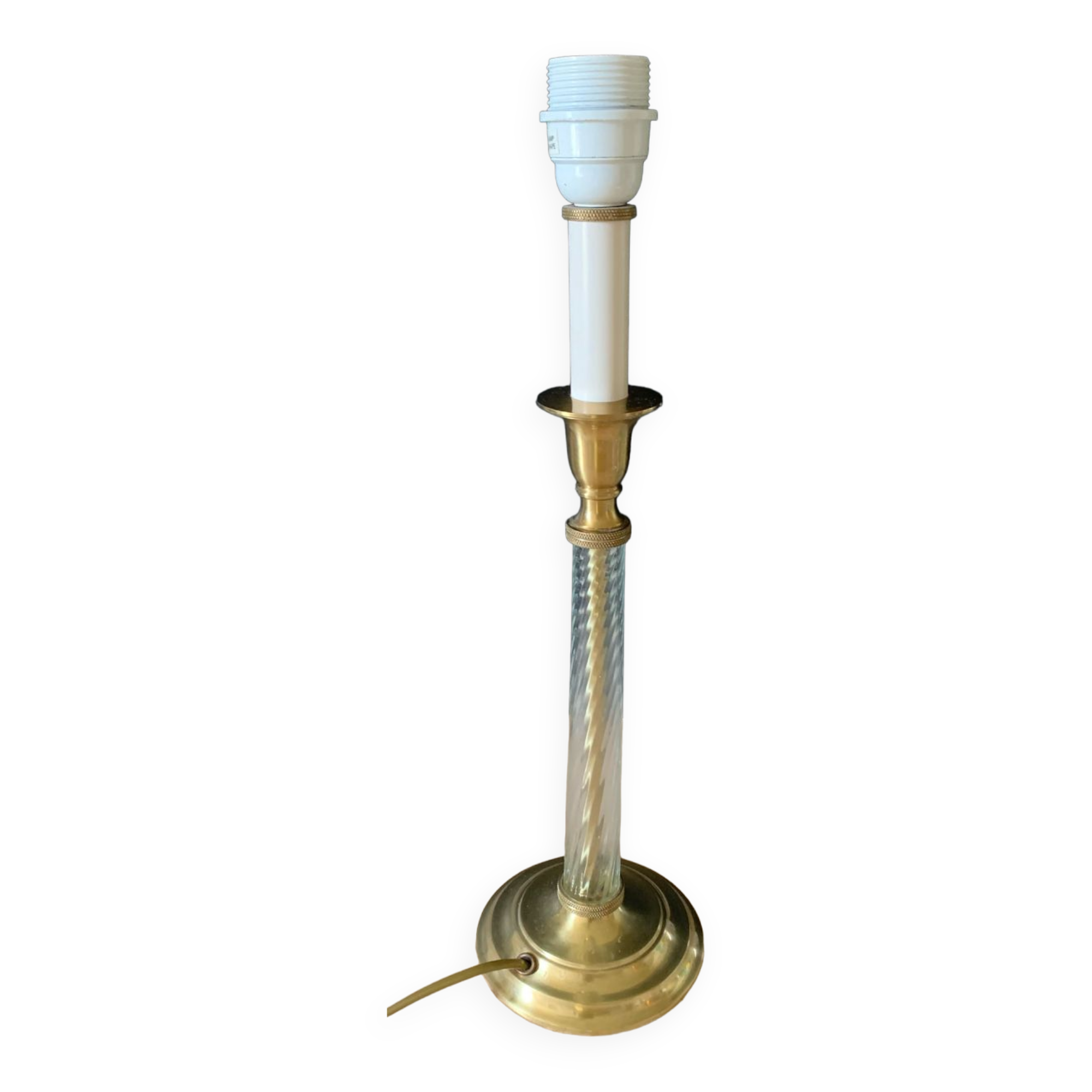 Glass and gilded metal lamp foot Laura Ashley