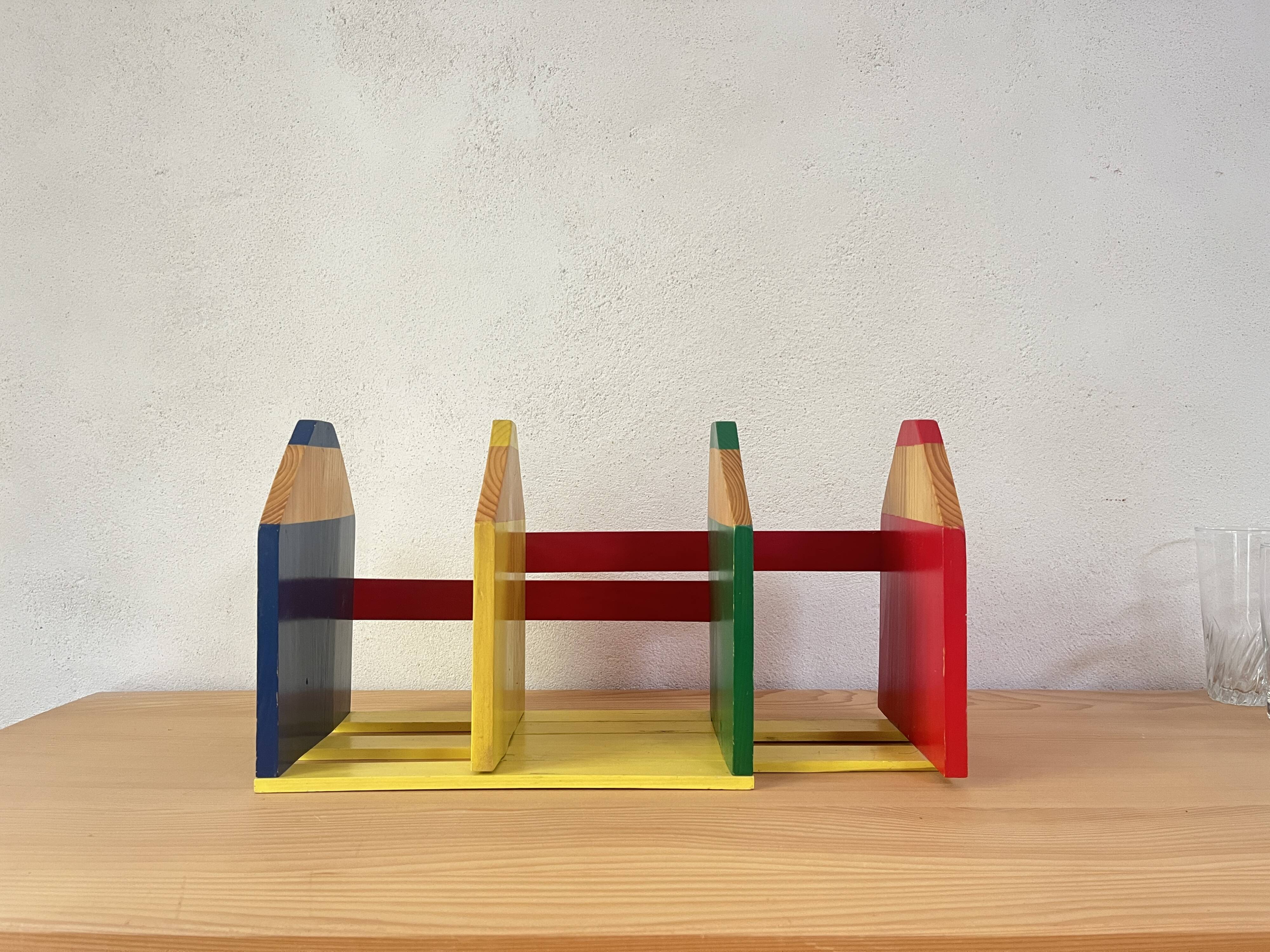Modular pencil shelf 1980s, Pierre Sala style