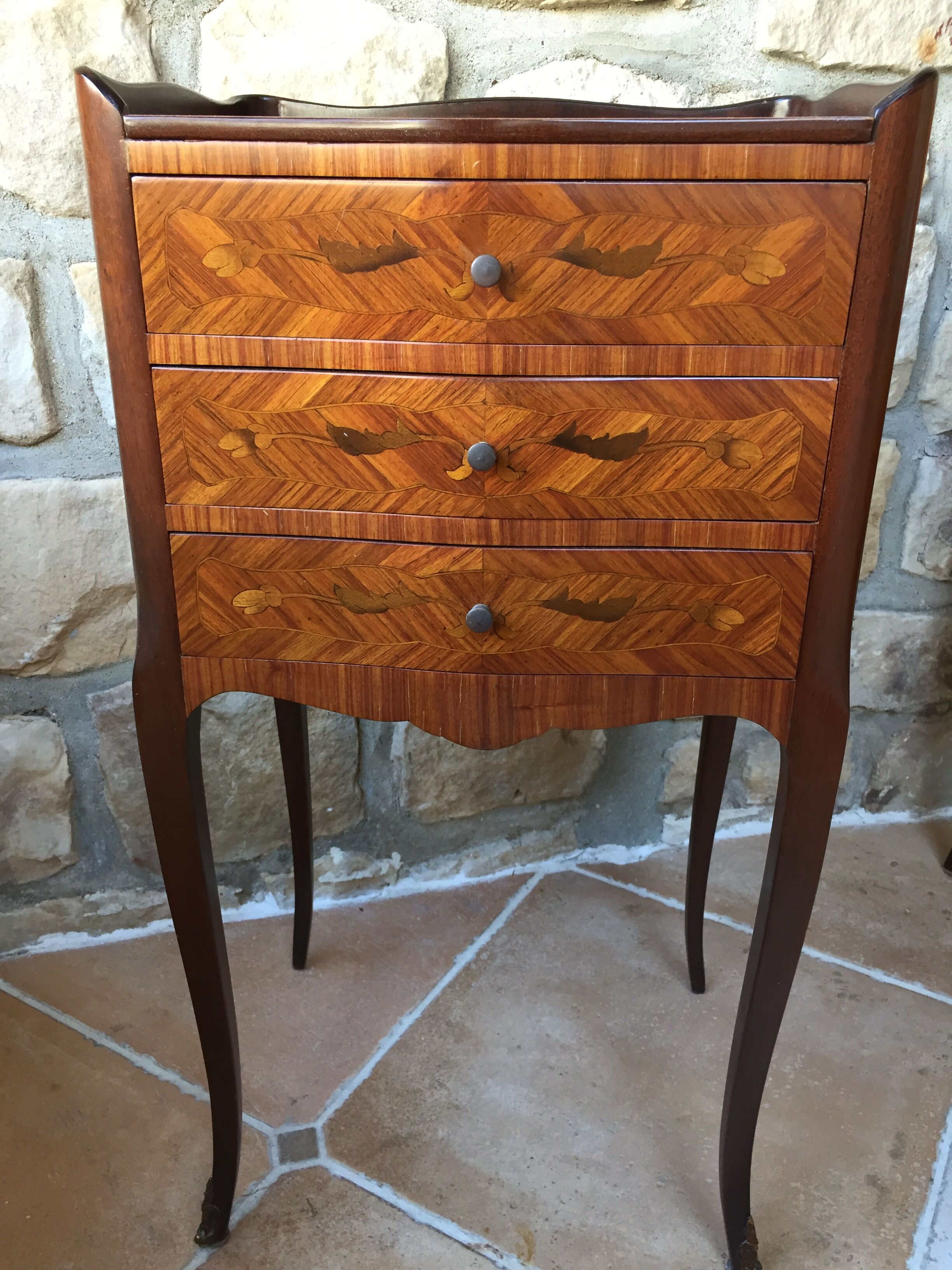 Pair of inlaid nightstands