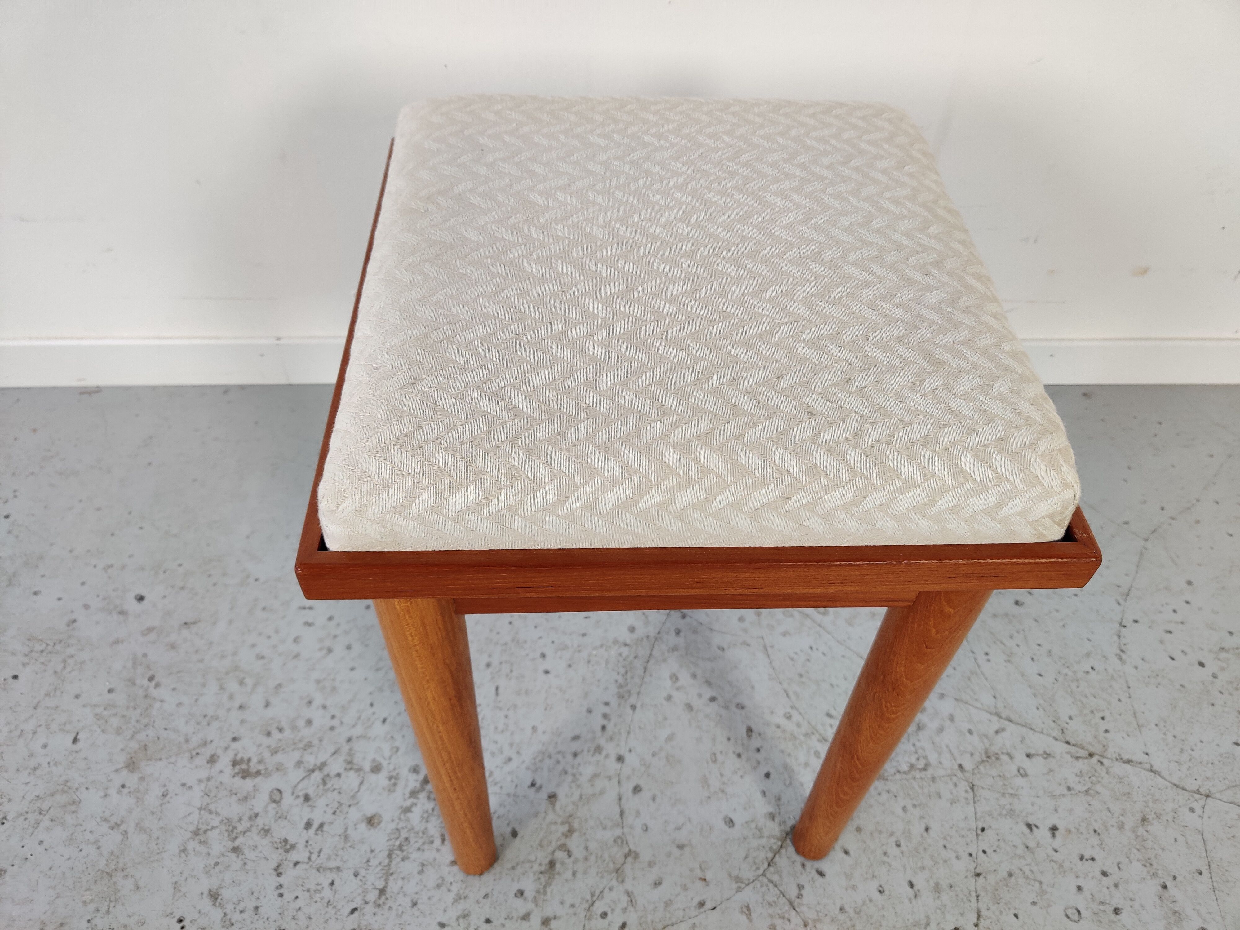 Scandinavian teak stool, 70s