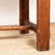 Large brutalist dining table in solid Elm, inspired by Olavi Hanninen, 1960.
