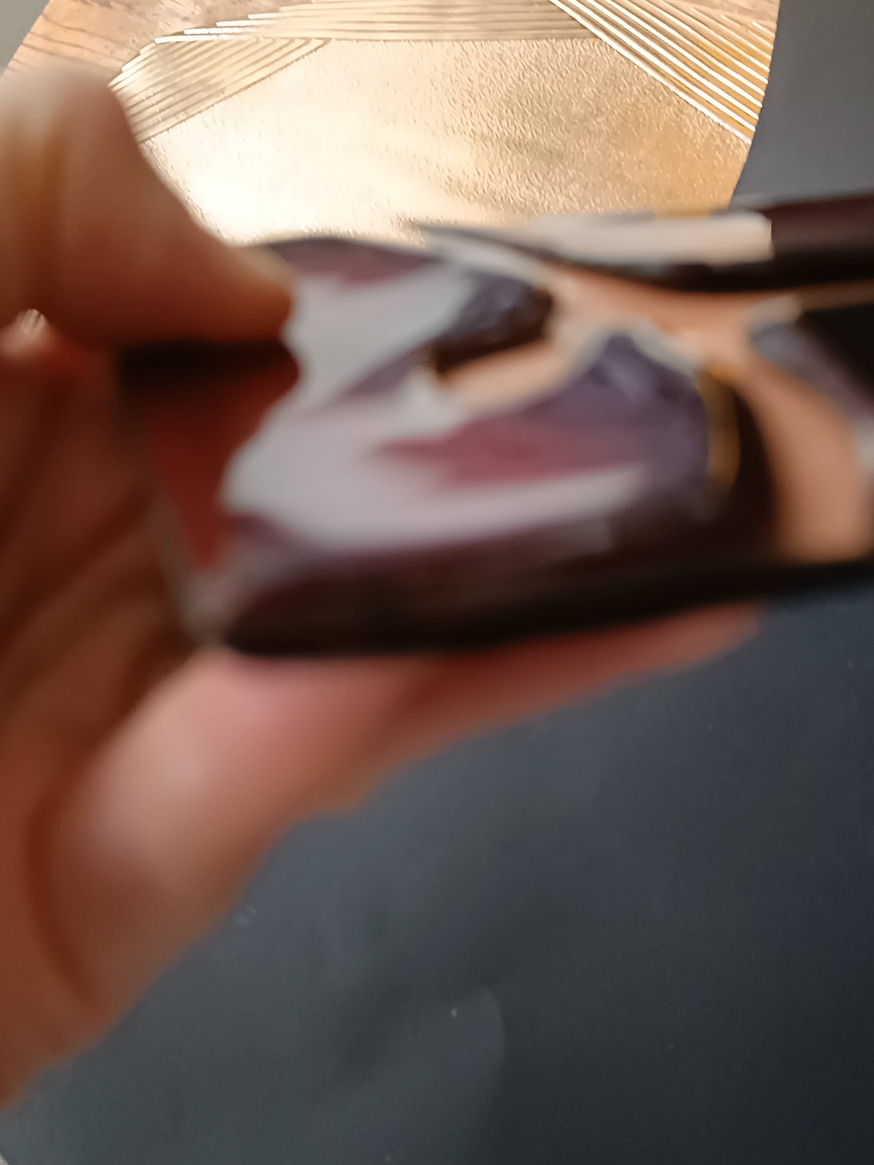 Vintage red and gold enamel wall cross on copper, Atelier Chehab