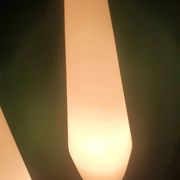 Lampe de table à poser grande double éclairage opaline vintage