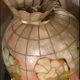 Vintage mother-of-pearl and brass pendant light, very good condition