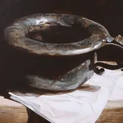 Still life with pewter chamber pot – Marjolein van den Berg, c. 2011