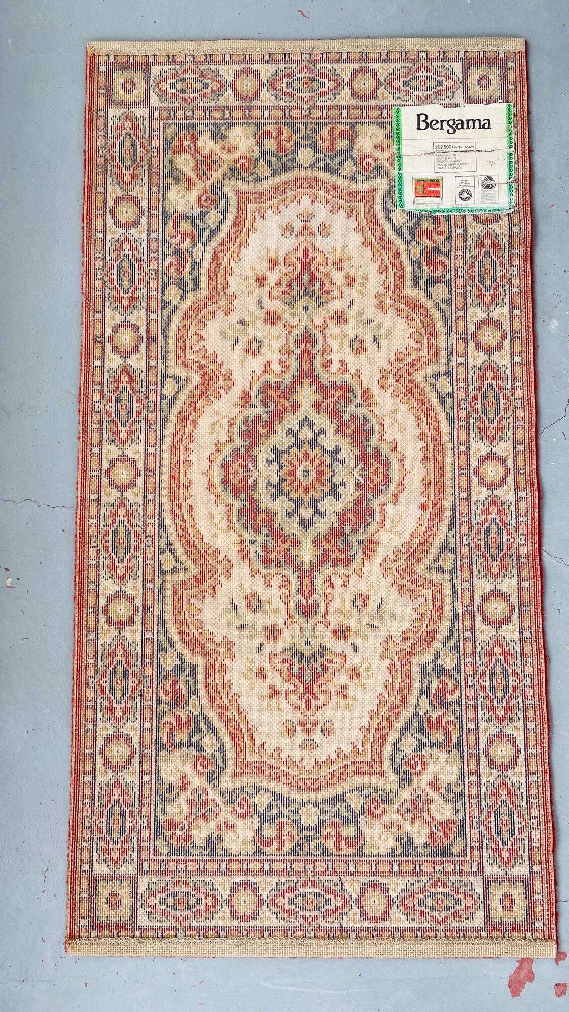 Carpet rug seal pure wool vintage