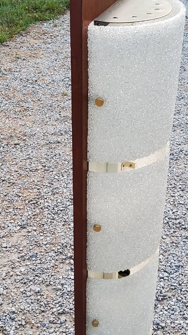 Lampadaire de style scandinave en teck et résine granitée des années 70