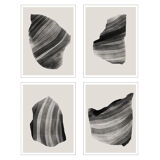 4 giclee prints. Abstract wall art set of four, A3