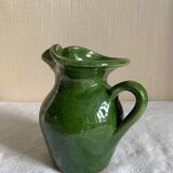 Provençal pitcher in green glazed earthenware