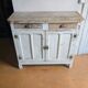 Vintage Parisian sideboard in its original patinated paint.