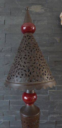 Très grande lampe chic de style Marocain en métal et verre H 96.50 cm