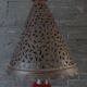 Très grande lampe chic de style Marocain en métal et verre H 96.50 cm