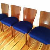 H-214 Chairs attributed by Jindřich Halabala for Up Zavody, 1950s, Set of 4