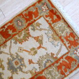 Indian Mahal handmade vintage rug 64cm x 97cm 1980s