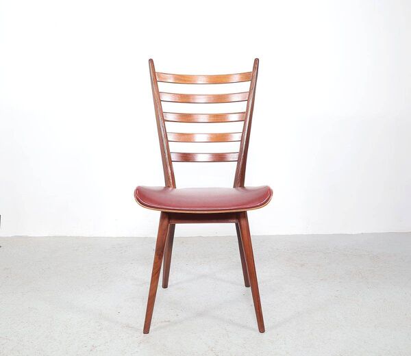 Chaises échelle vintage en bois de teck, 1960