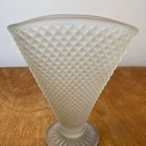 Frosted glass vase