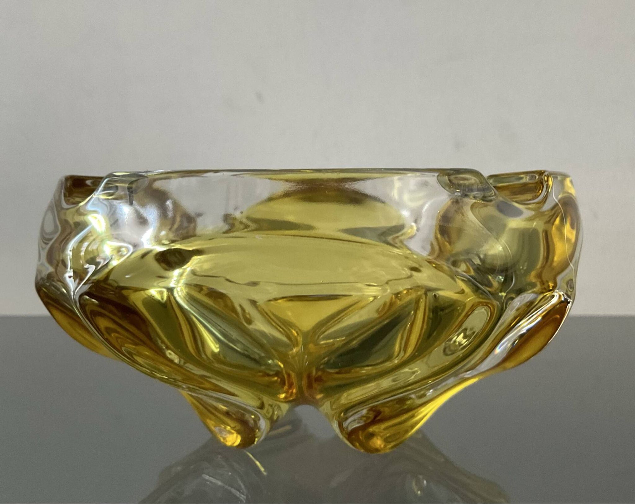 Vintage glass vide poche from Murano, 1970s.