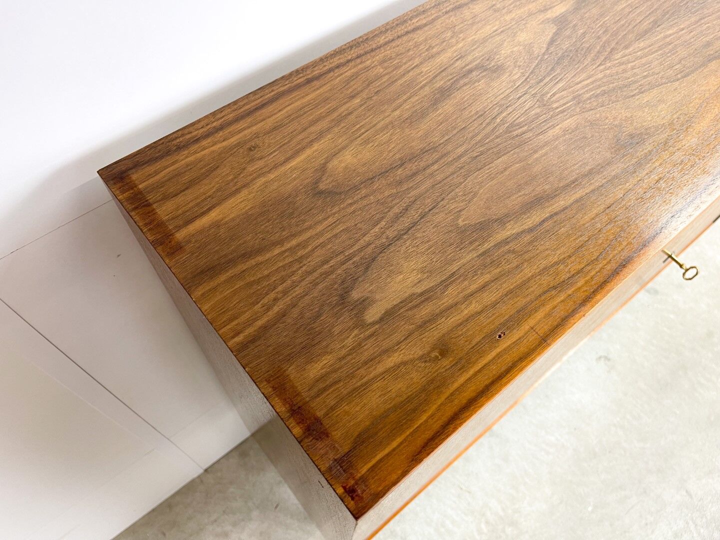 High vintage cabinet with hairpin legs