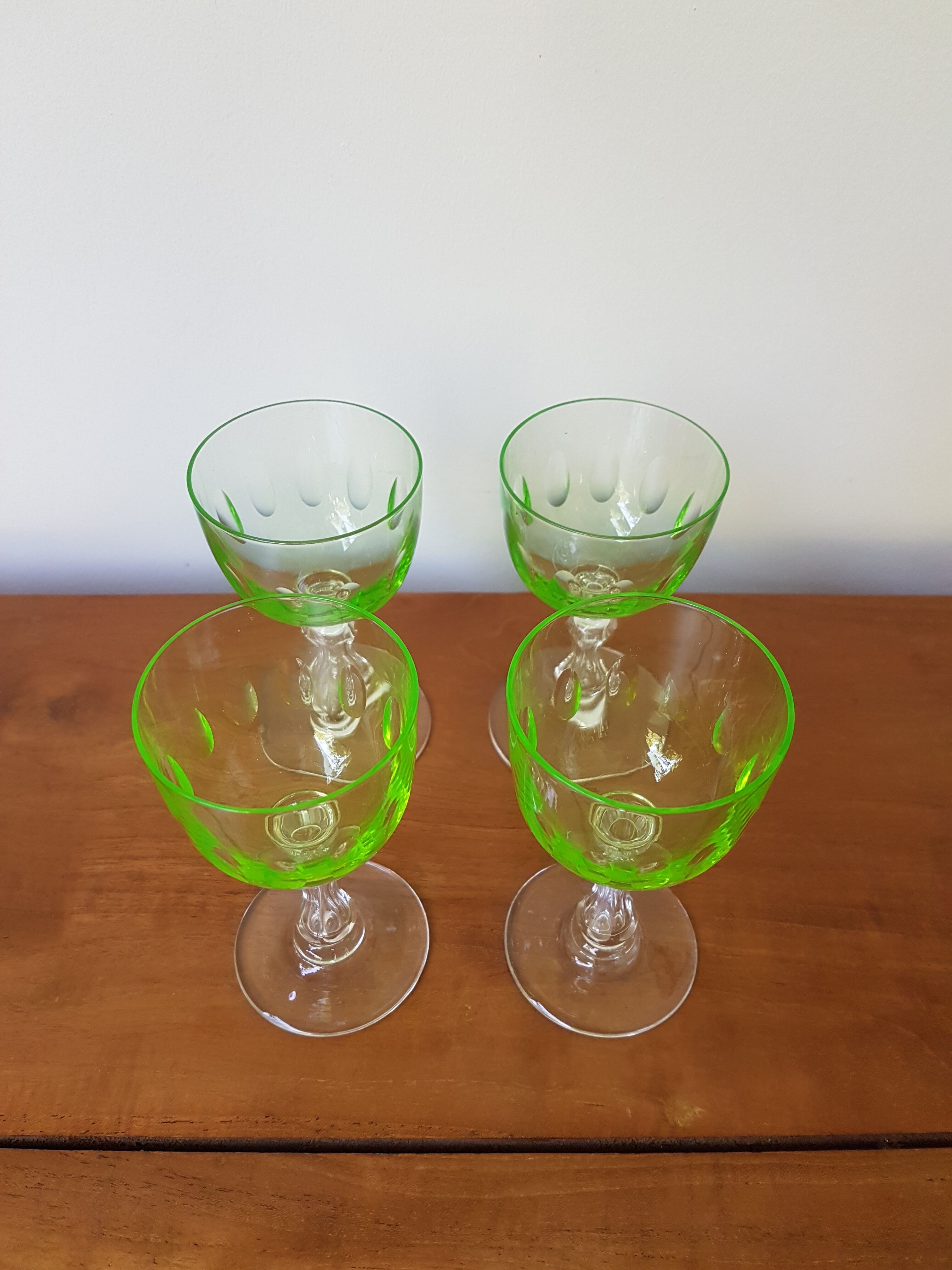 4 Val Saint Lambert glasses in Ouraline