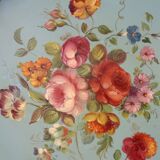 Table d'appoint / plateau peint d'époque Napoléon 3