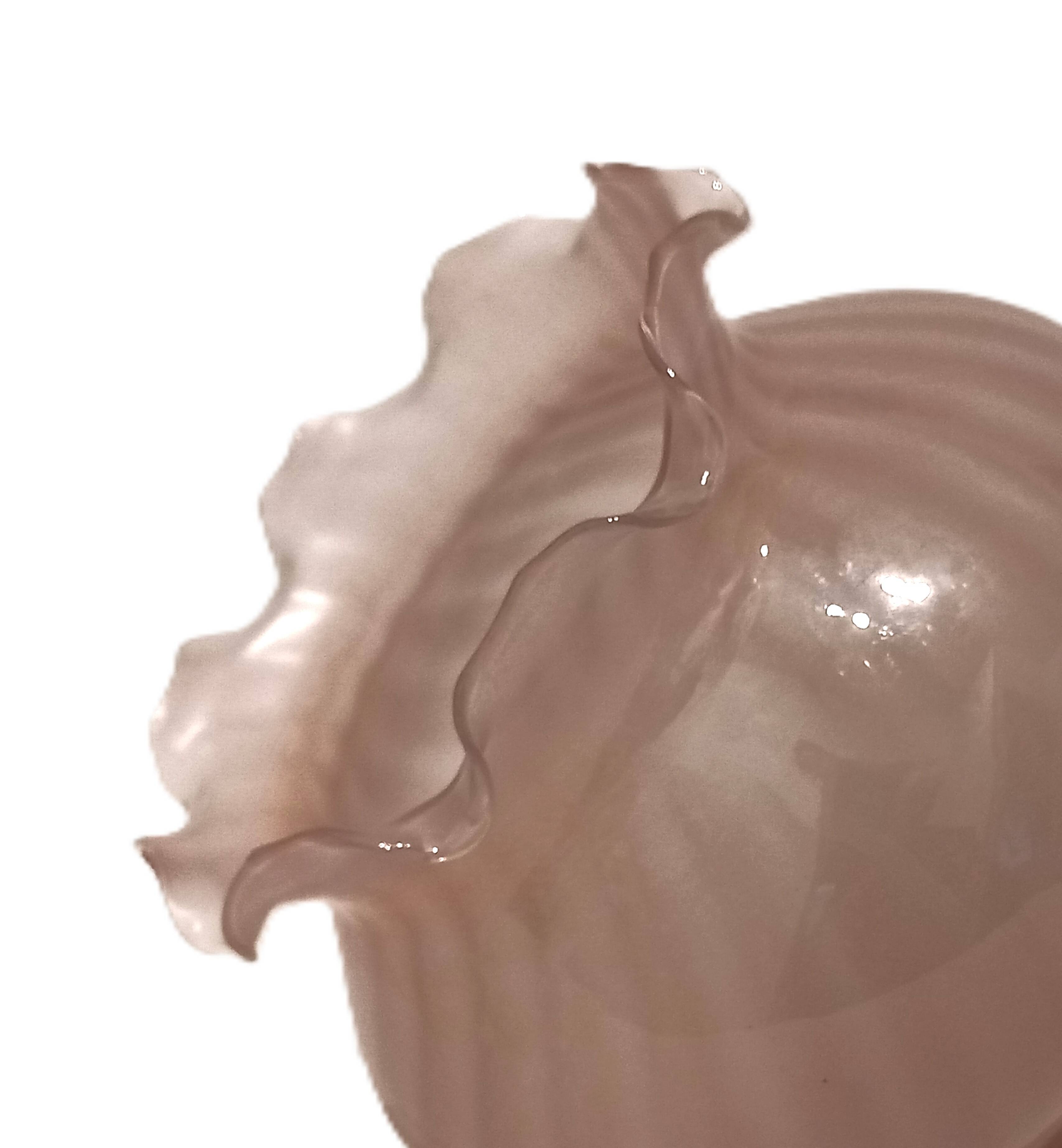 Antique Pink Glass Lamp Globe / Lampshade