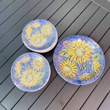Italian ceramic plates, Sunflower model