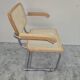 Breuer style armchair in original vintage canework