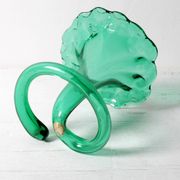Vintage Green Glass Art Vase / Hand-blown Home Decor / Stilvetro / Rome