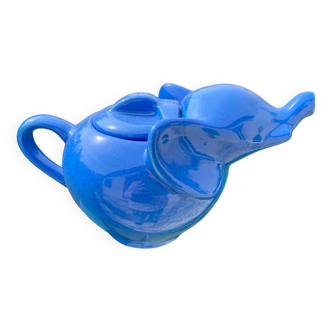 Vintage Blue Elephant Teapot