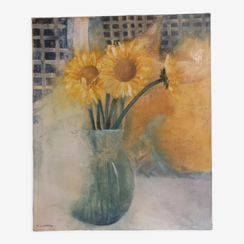Sunflower bouquet painting by Michèle Danfossy
