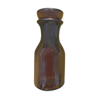 Flacon de pharmacie en verre ambrée