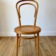 Baumann bistro chair in bent wood and blond wood canning 40s-50s