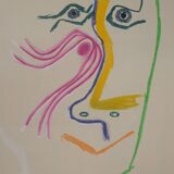 Pablo picasso: homage to rené char - signed lithograph (musée céret, 1969)