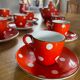 Coffee service with polka dots blancs sarreguemines