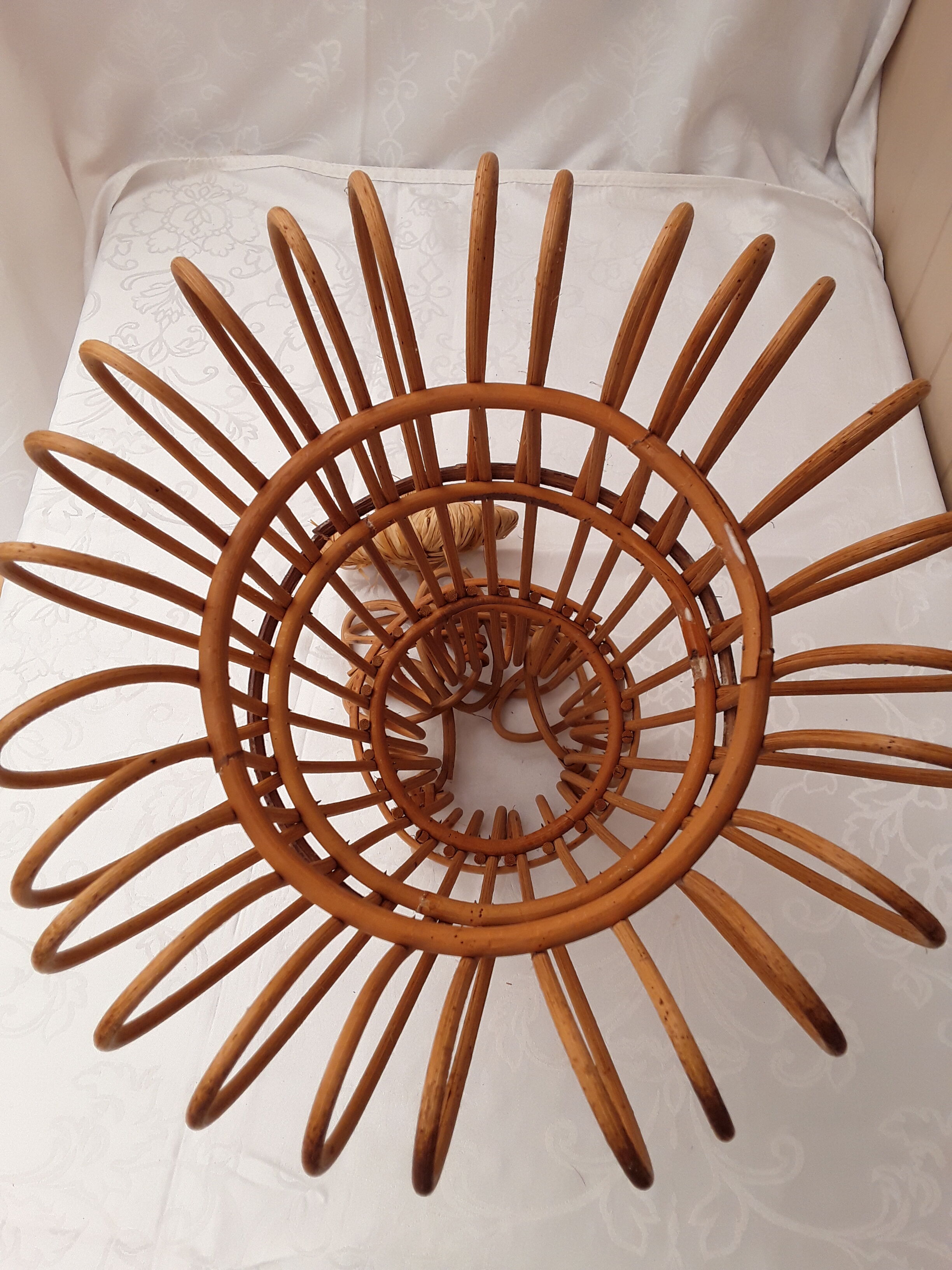 Vintage wicker pendant lamp