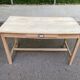 Parisian desk from the 1940s stripped to raw solid wood, 120cm.
